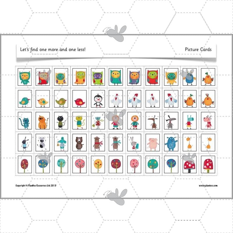 PlanBee Let’s find one more and one less - KS1 Maths planning and resources
