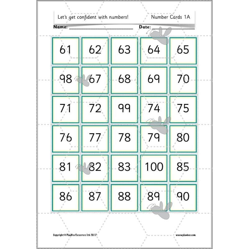 PlanBee Let's Get Confident with Numbers complete resource pack