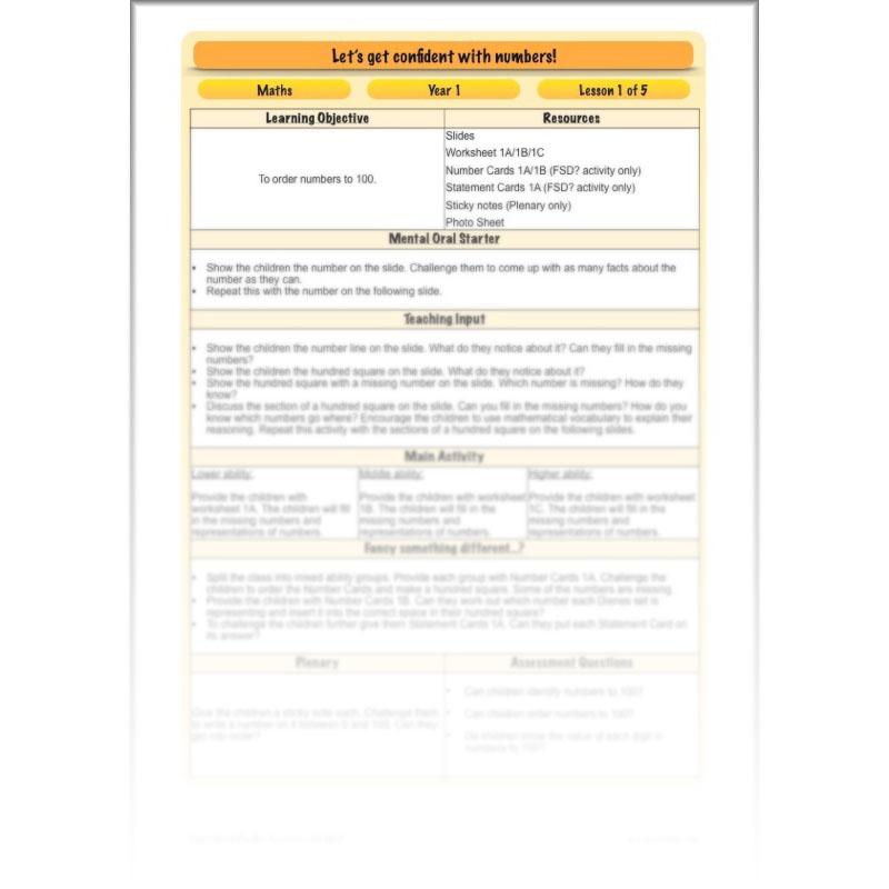 PlanBee Let's Get Confident with Numbers complete resource pack