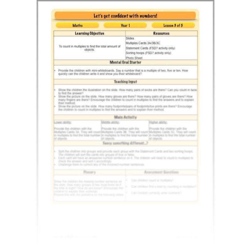 PlanBee Let's Get Confident with Numbers complete resource pack