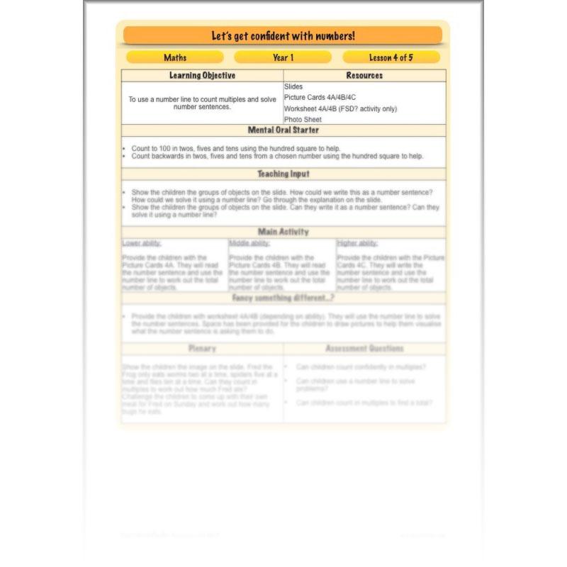 PlanBee Let's Get Confident with Numbers complete resource pack