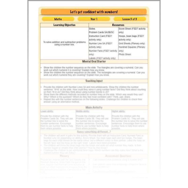 PlanBee Let's Get Confident with Numbers complete resource pack