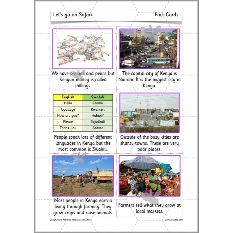 PlanBee Let's go on Safari: Kenya KS1 Geography Lesson Plans