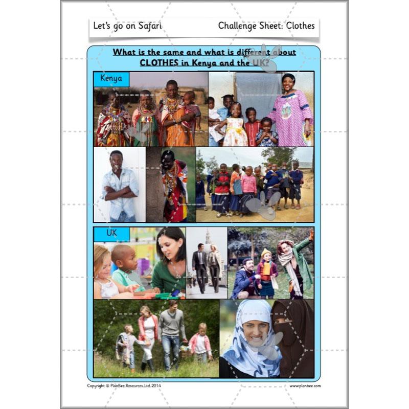 PlanBee Let's go on Safari: Kenya KS1 Geography Lesson Plans