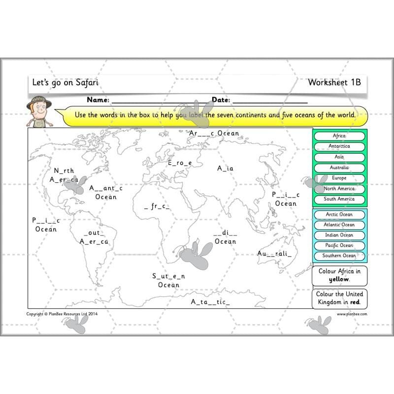 PlanBee Let's go on Safari: Kenya KS1 Geography Lesson Plans
