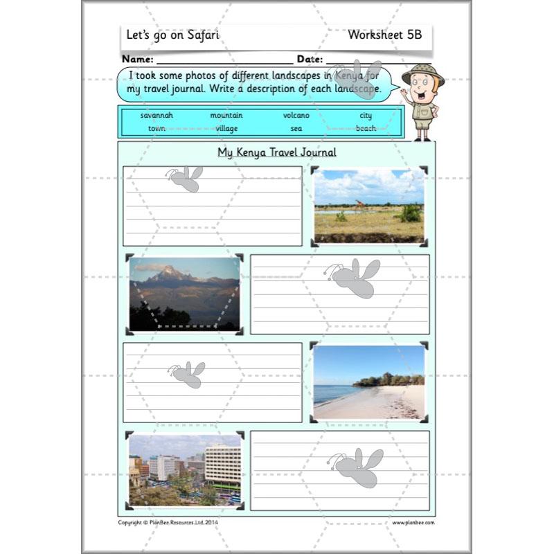 PlanBee Let's go on Safari: Kenya KS1 Geography Lesson Plans