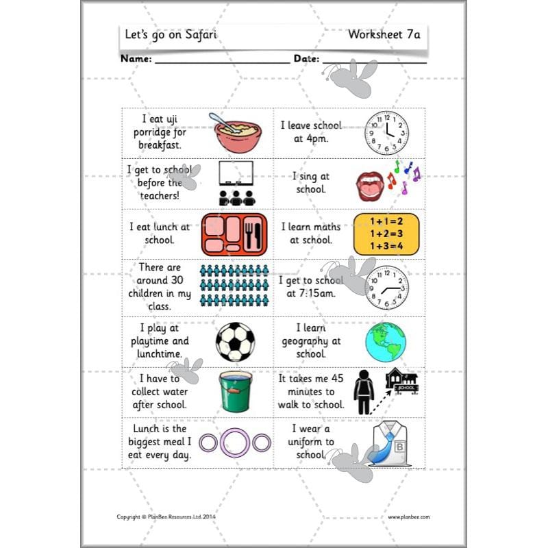 PlanBee Let's go on Safari: Kenya KS1 Geography Lesson Plans