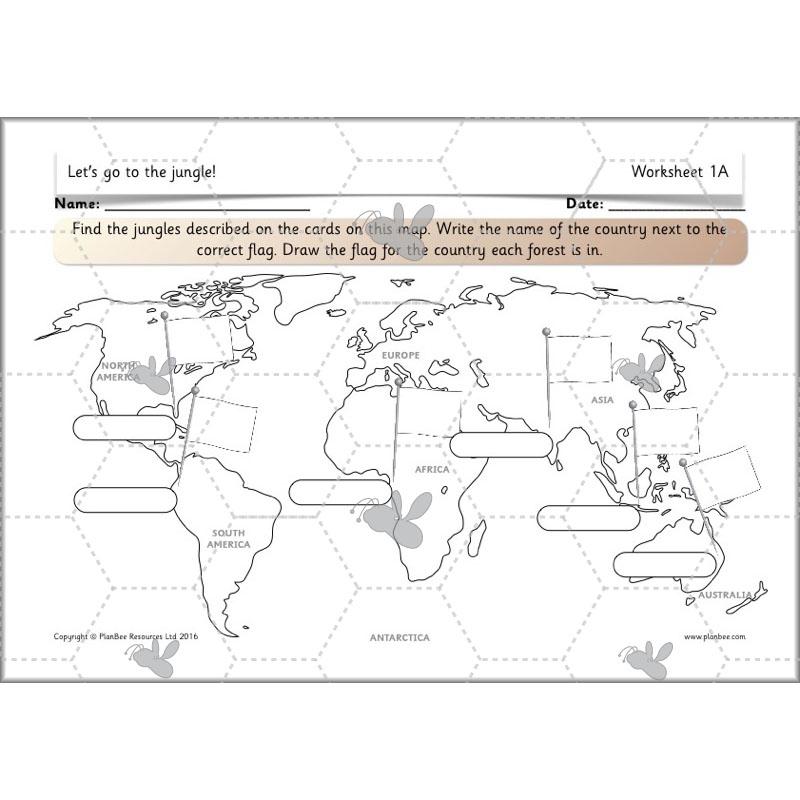 PlanBee Let's go to the Jungle Geography lessons for KS1