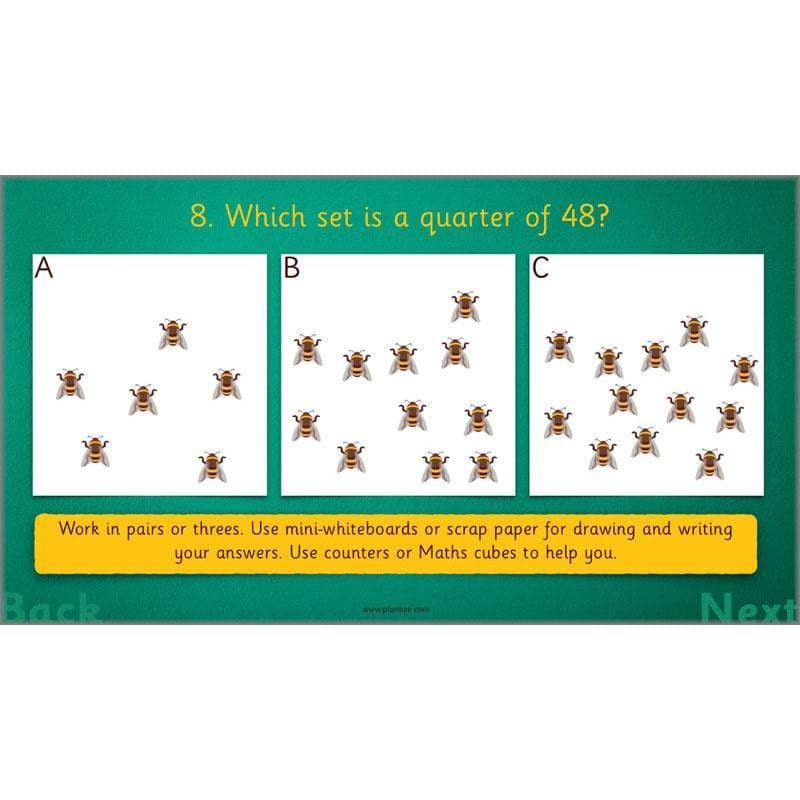 PlanBee Let's halve and quarter!