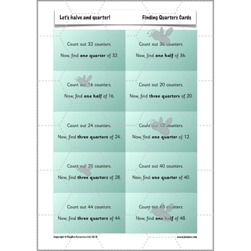 PlanBee Let's halve and quarter!