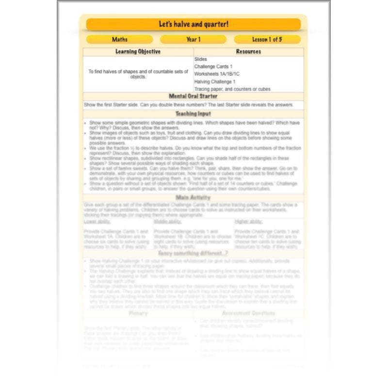 PlanBee Let's halve and quarter!