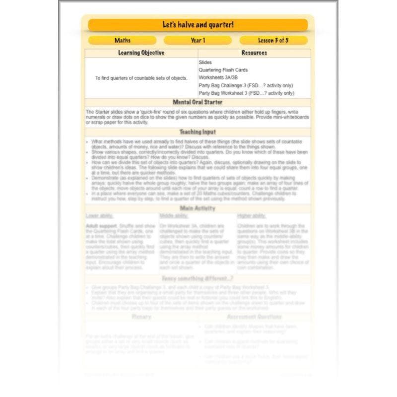 PlanBee Let's halve and quarter!