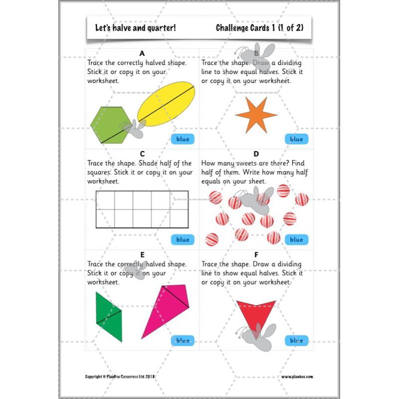 PlanBee Let's halve and quarter!