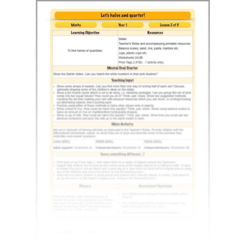 PlanBee Let's halve and quarter!