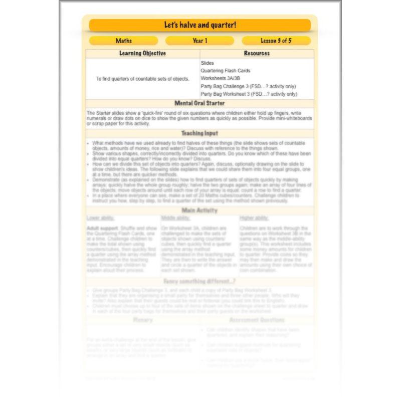 PlanBee Let's halve and quarter!