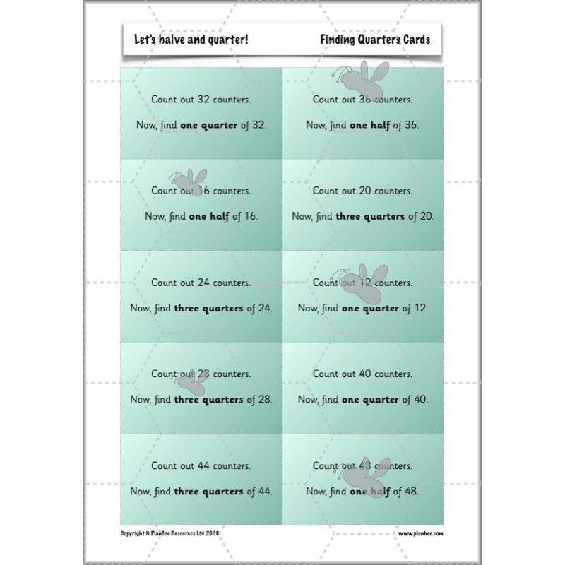 PlanBee Let's halve and quarter!