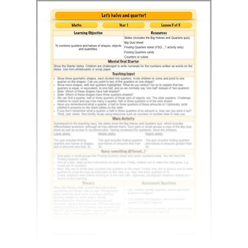 PlanBee Let's halve and quarter!