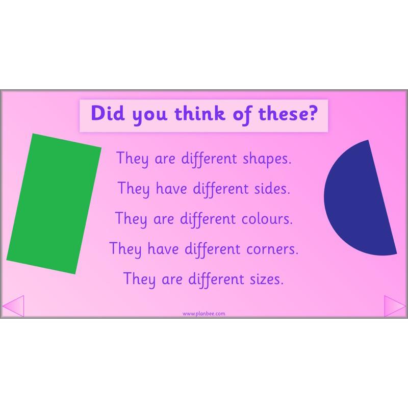 PlanBee Names of 2D shapes Year 1 Maths by PlanBee