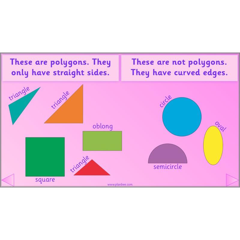 PlanBee Names of 2D shapes Year 1 Maths by PlanBee