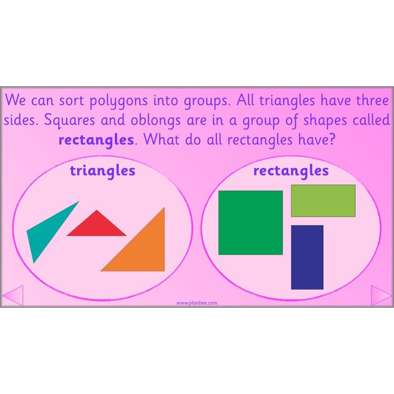PlanBee Names of 2D shapes Year 1 Maths by PlanBee