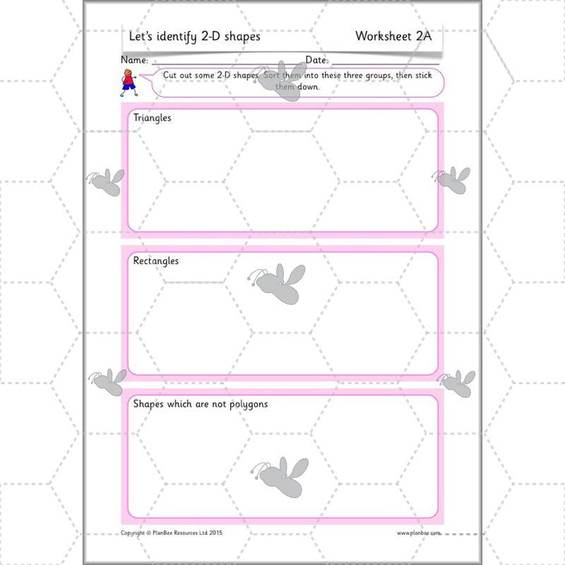 2D Shapes Year 1 Maths Lesson Pack by PlanBee