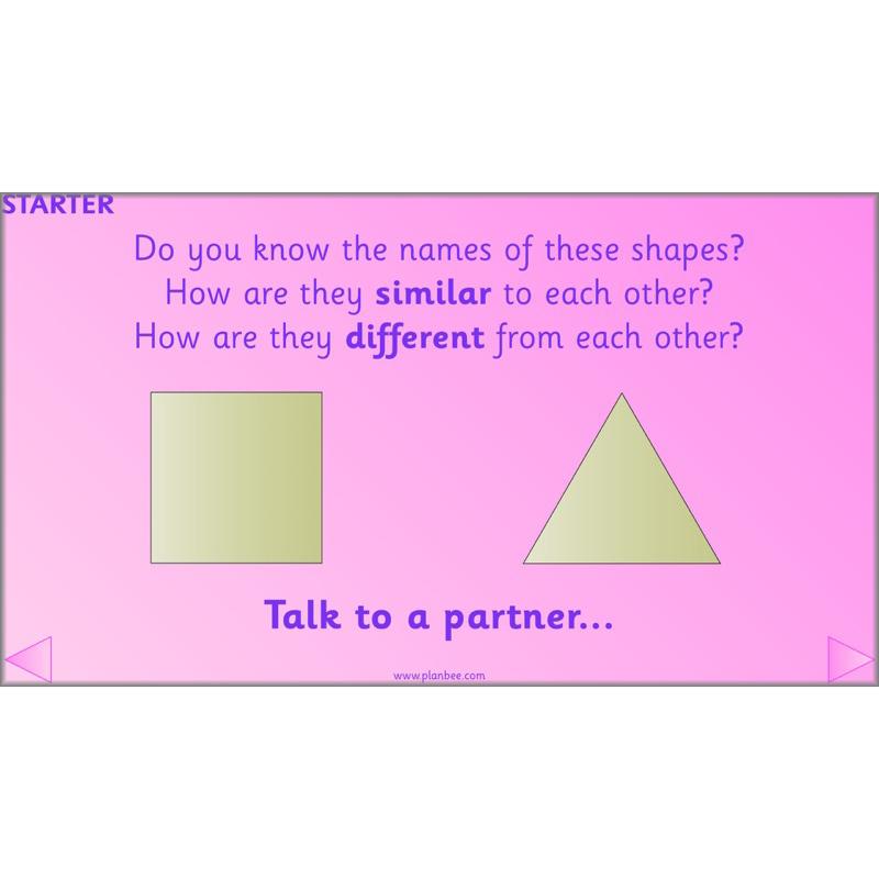 PlanBee Names of 2D shapes Year 1 Maths by PlanBee