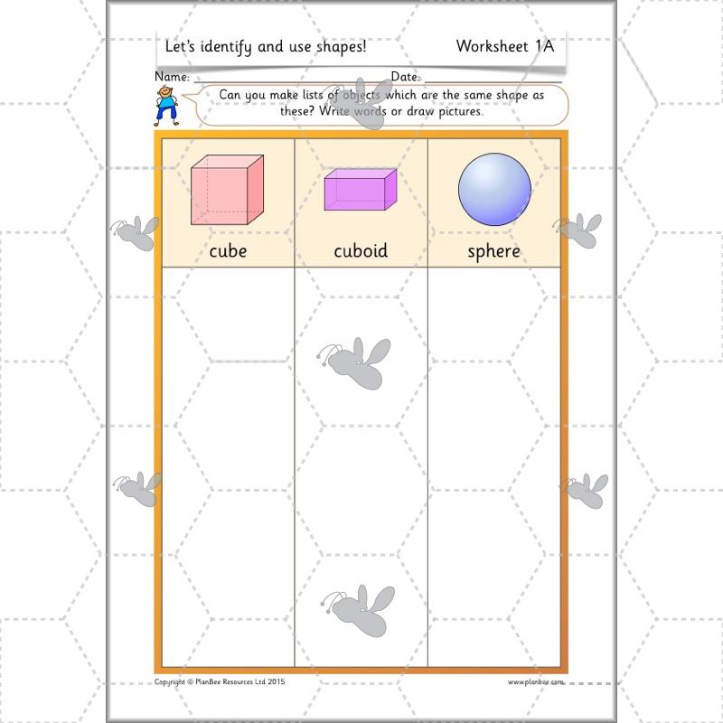 PlanBee Identify Shapes 2D and 3D Shapes Lessons | PlanBee
