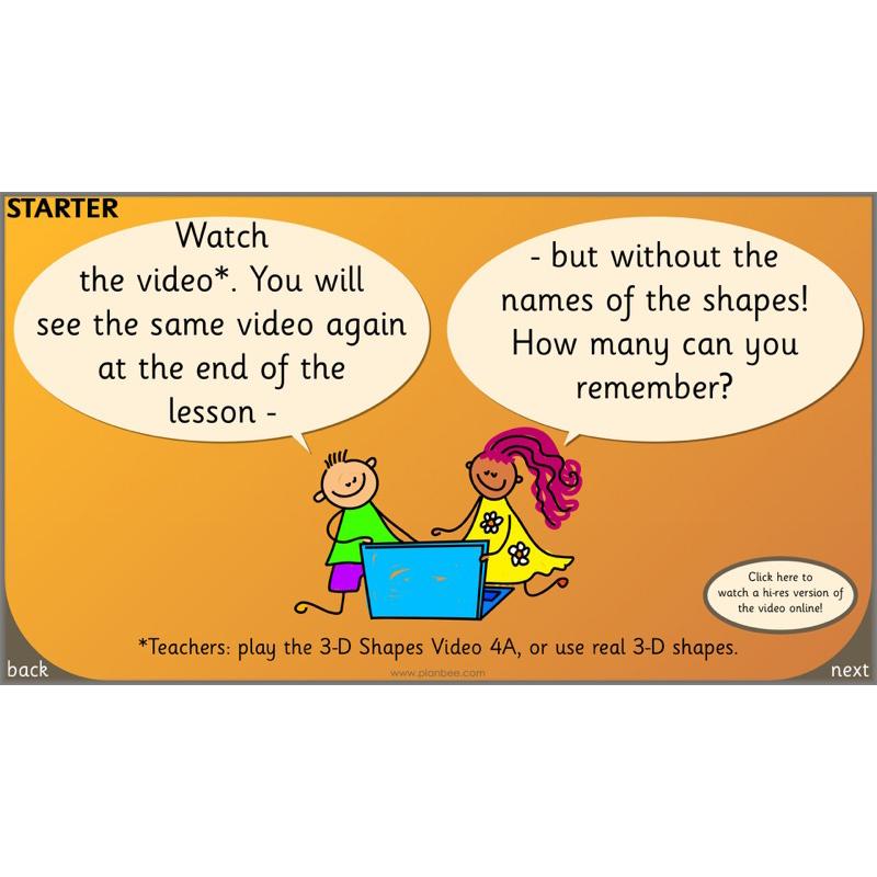 PlanBee Identify Shapes 2D and 3D Shapes Lessons | PlanBee