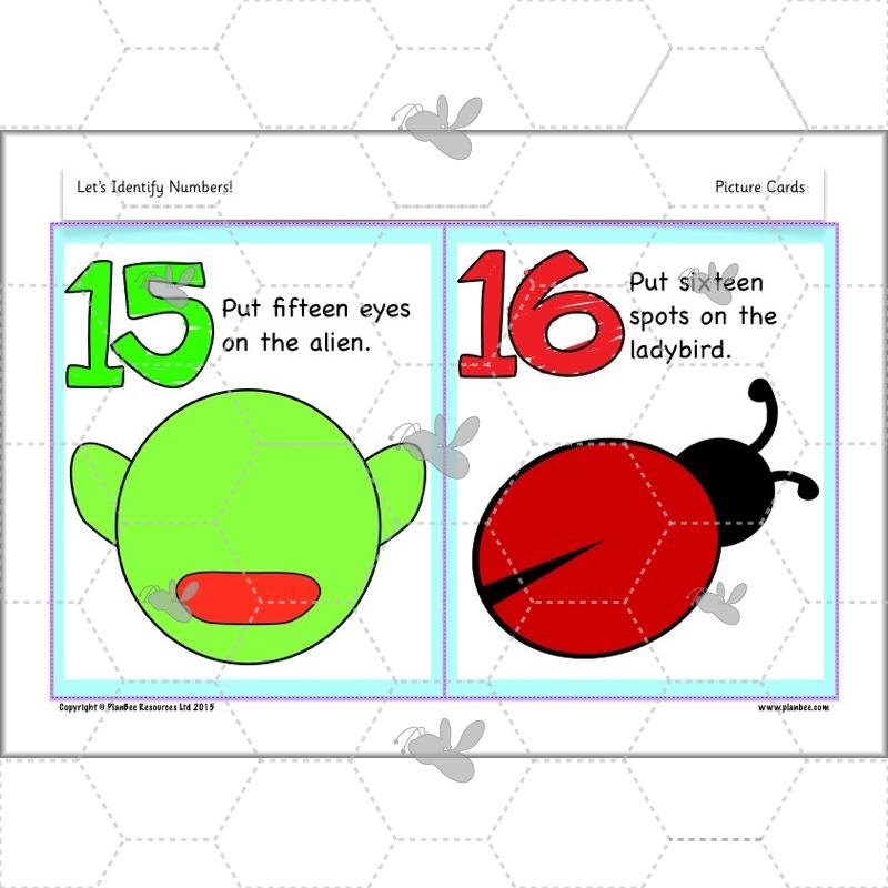 PlanBee Identify Numbers 1-20 Year 1 Maths by PlanBee