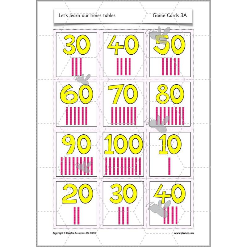 PlanBee Let's Learn our Times Tables - Maths Lessons Year 2 Multiplication