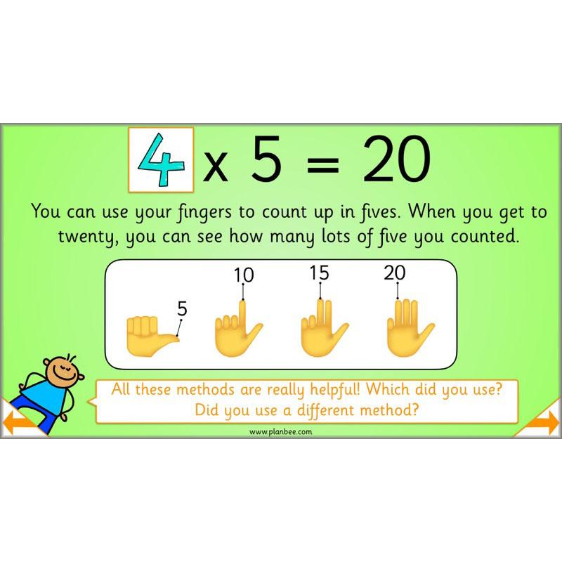PlanBee Let's Learn our Times Tables - Maths Lessons Year 2 Multiplication