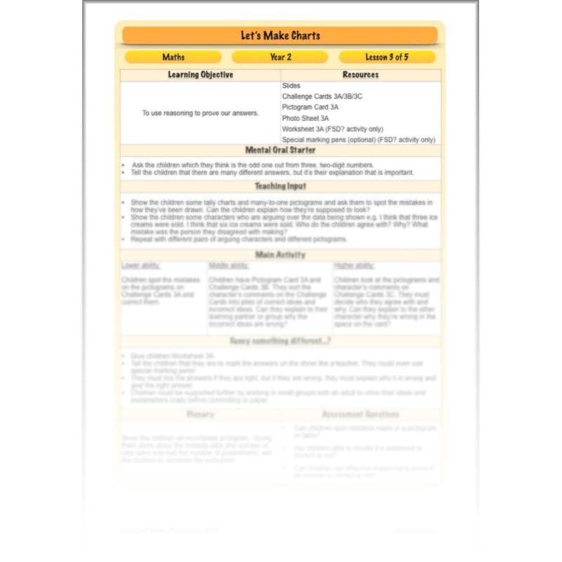 PlanBee Let’s Make Charts | Year 2 Statistics Lessons by PlanBee