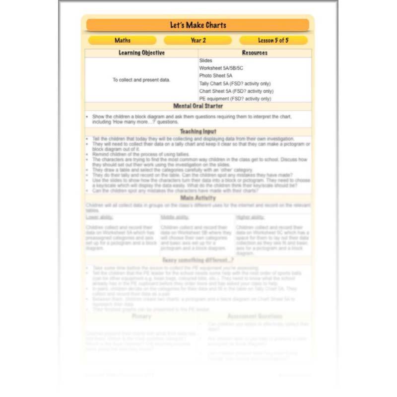 PlanBee Let’s Make Charts | Year 2 Statistics Lessons by PlanBee