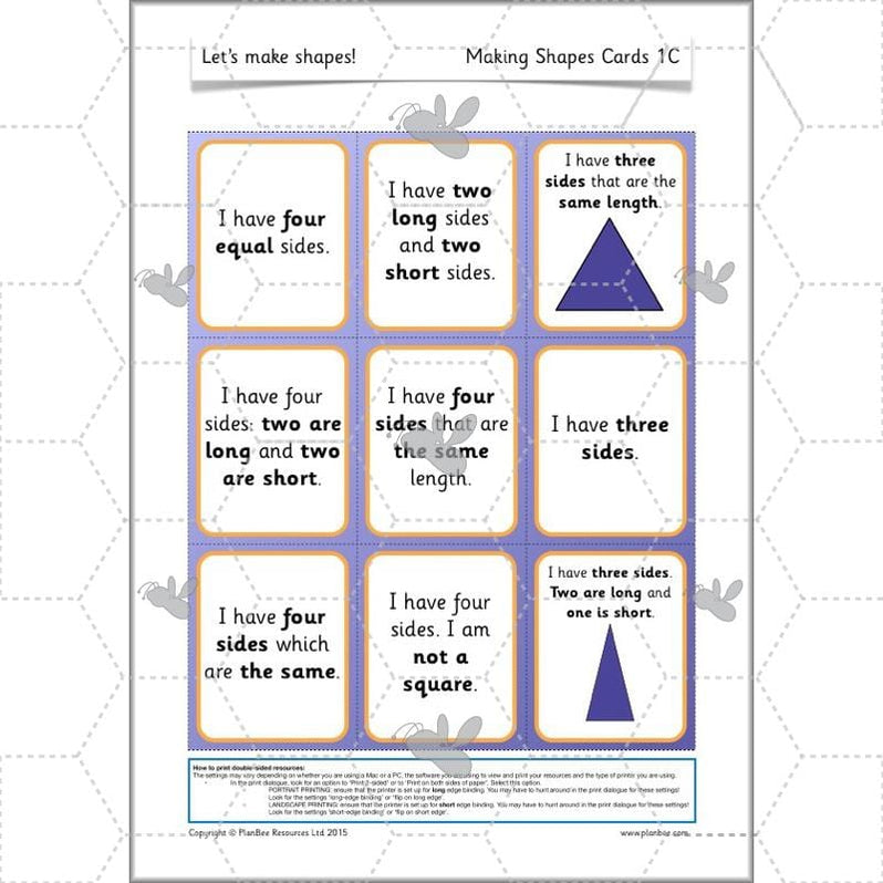 Year 1 Shapes 2D and 3D Maths Lessons by PlanBee