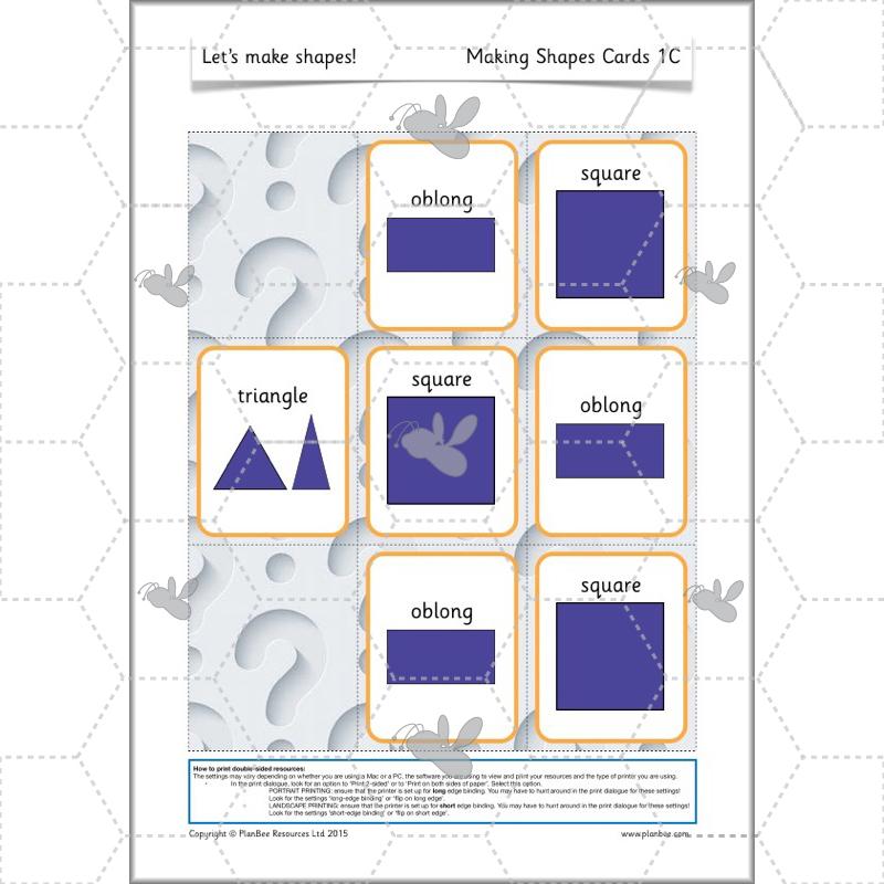 PlanBee Make Shapes Year 1 Shape Maths Lessons | PlanBee