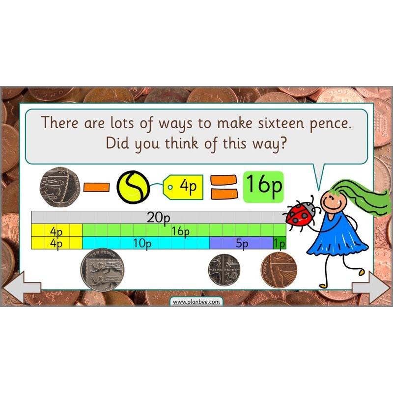 PlanBee Let’s make totals using coins 2 -  Year 1 Key Stage 1 Maths planning