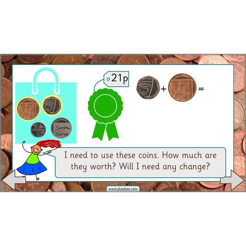 PlanBee Let’s make totals using coins 2 -  Year 1 Key Stage 1 Maths planning