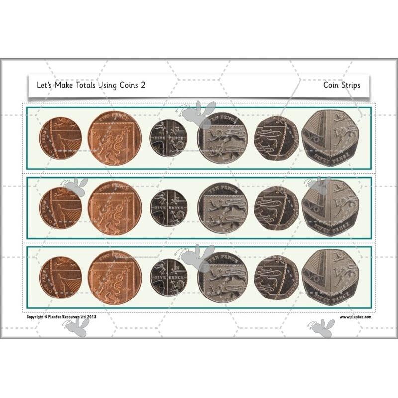 PlanBee Let’s make totals using coins 2 -  Year 1 Key Stage 1 Maths planning