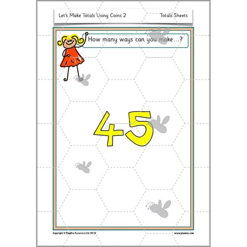 PlanBee Let’s make totals using coins 2 -  Year 1 Key Stage 1 Maths planning