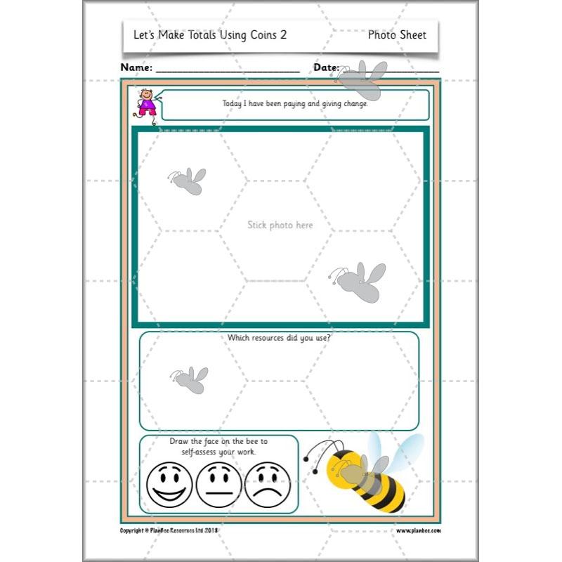 PlanBee Let’s make totals using coins 2 -  Year 1 Key Stage 1 Maths planning