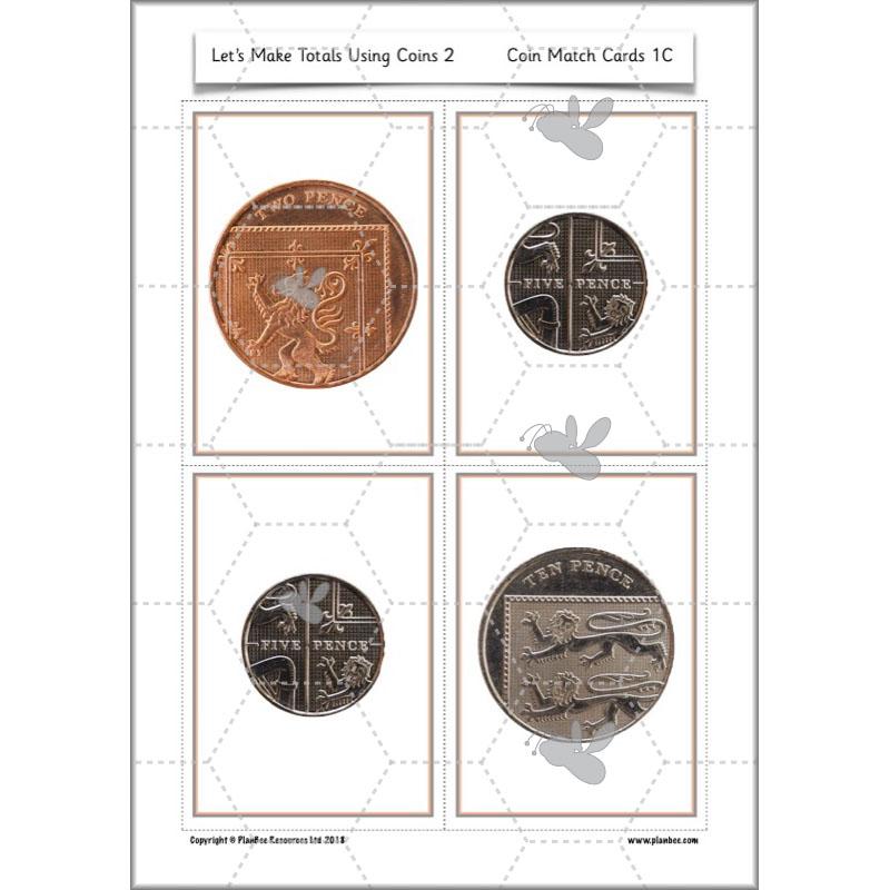 PlanBee Let’s make totals using coins 2 -  Year 1 Key Stage 1 Maths planning