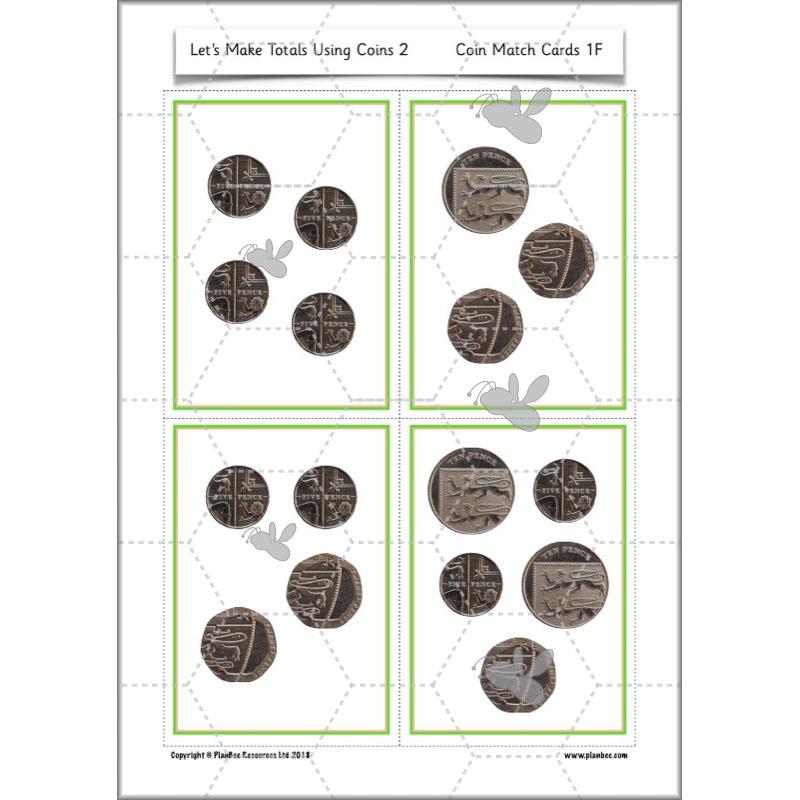 PlanBee Let’s make totals using coins 2 -  Year 1 Key Stage 1 Maths planning