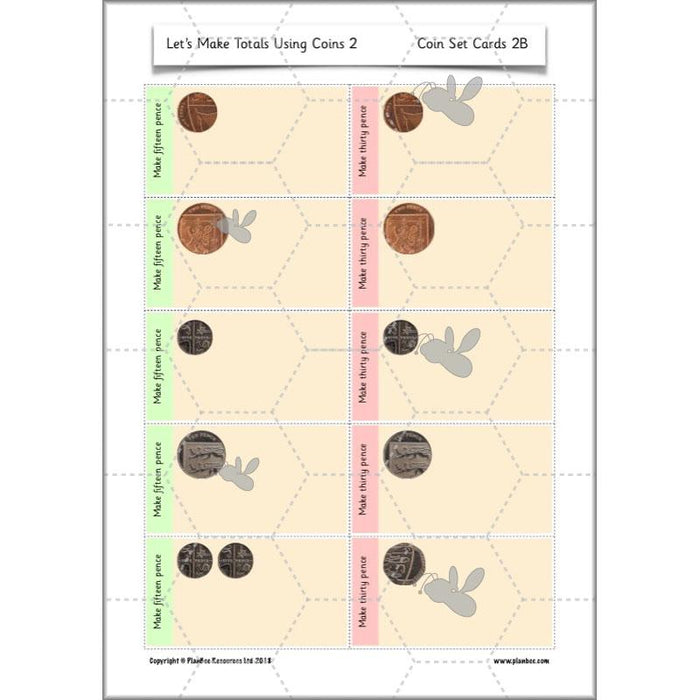 PlanBee Let’s make totals using coins 2 -  Year 1 Key Stage 1 Maths planning