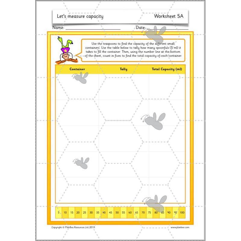 PlanBee Let's measure capacity - Year 2 Maths planning and resources