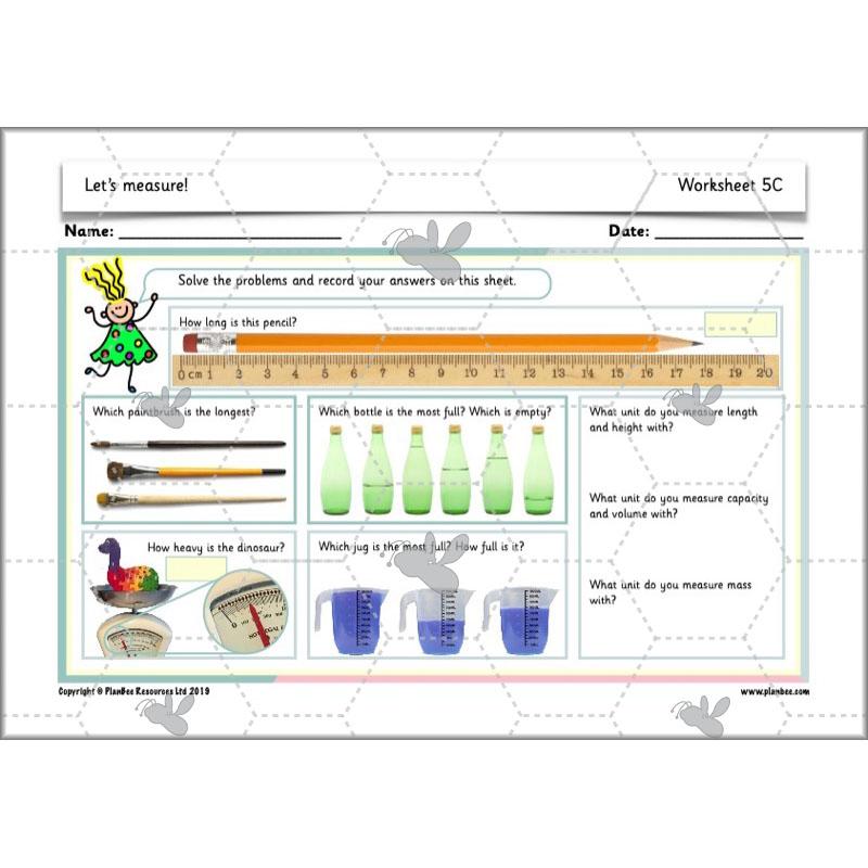 PlanBee Let’s Measure Year 1 Maths Planning