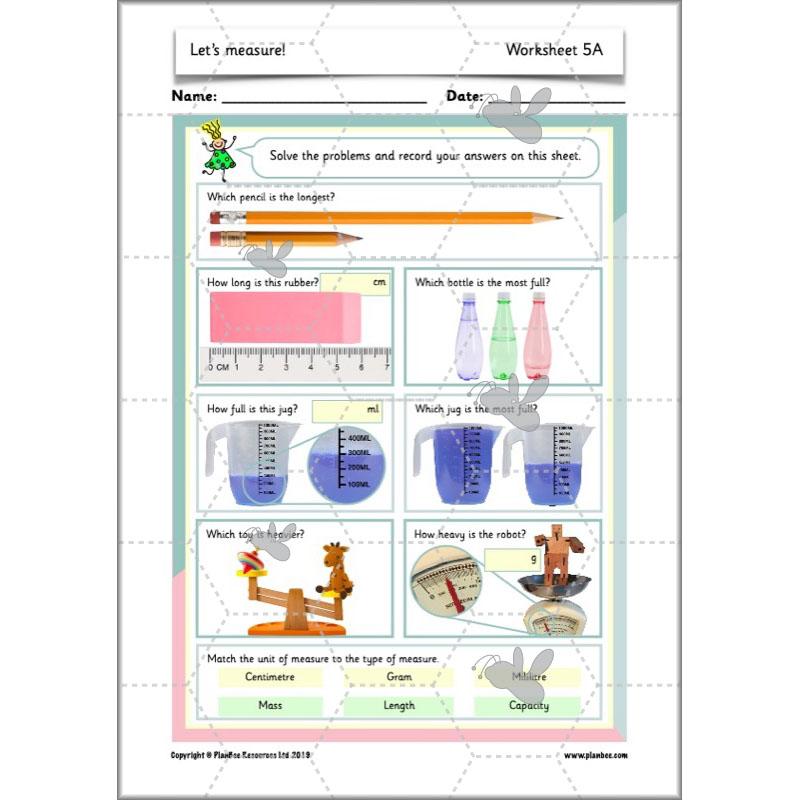 PlanBee Let’s Measure Year 1 Maths Planning