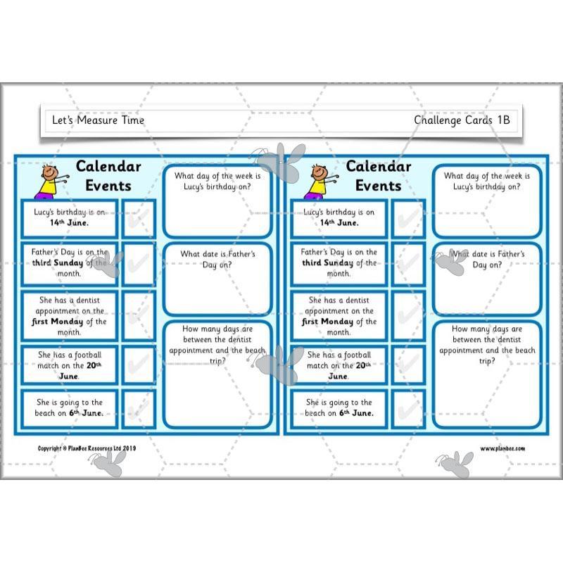 PlanBee Let’s Measure Time: Year 1 Measurement - Maths Planning & Resources