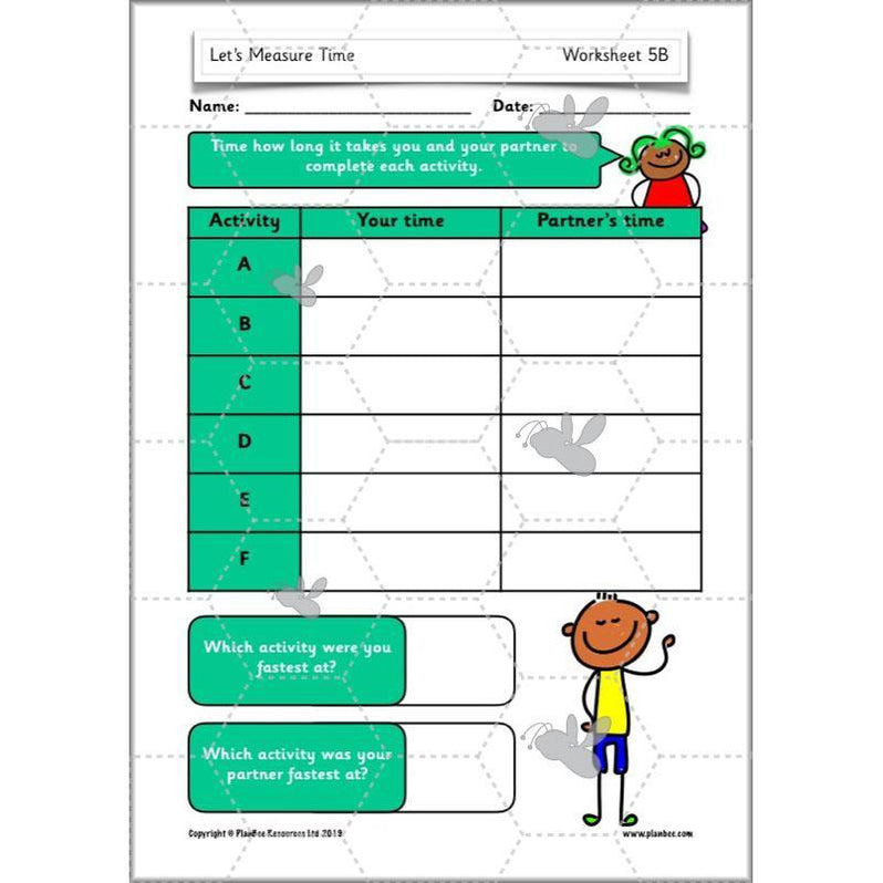 Let’s Measure Time Year 1 Measurement Maths Lessons PlanBee