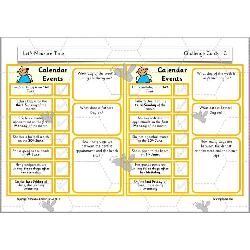 PlanBee Let’s Measure Time: Year 1 Measurement - Maths Planning & Resources