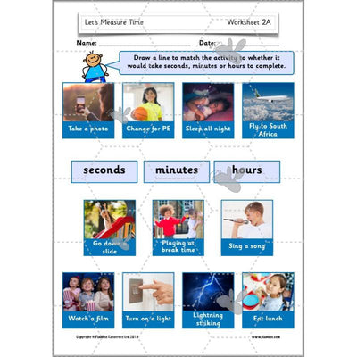 PlanBee Let’s Measure Time: Year 1 Measurement - Maths Planning & Resources